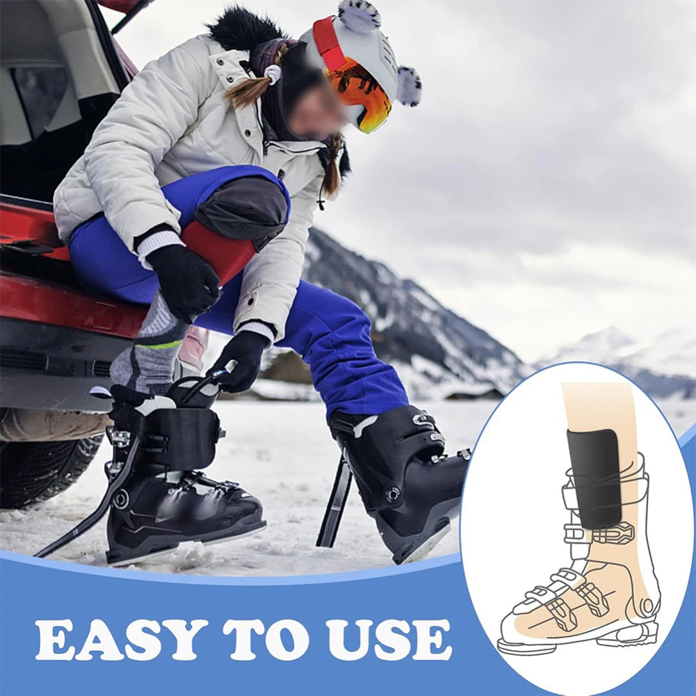 Boot Liner Protector Ski Shin Guards For Skiing Memory Foam Padding Glue-free Installation Easy-release Design