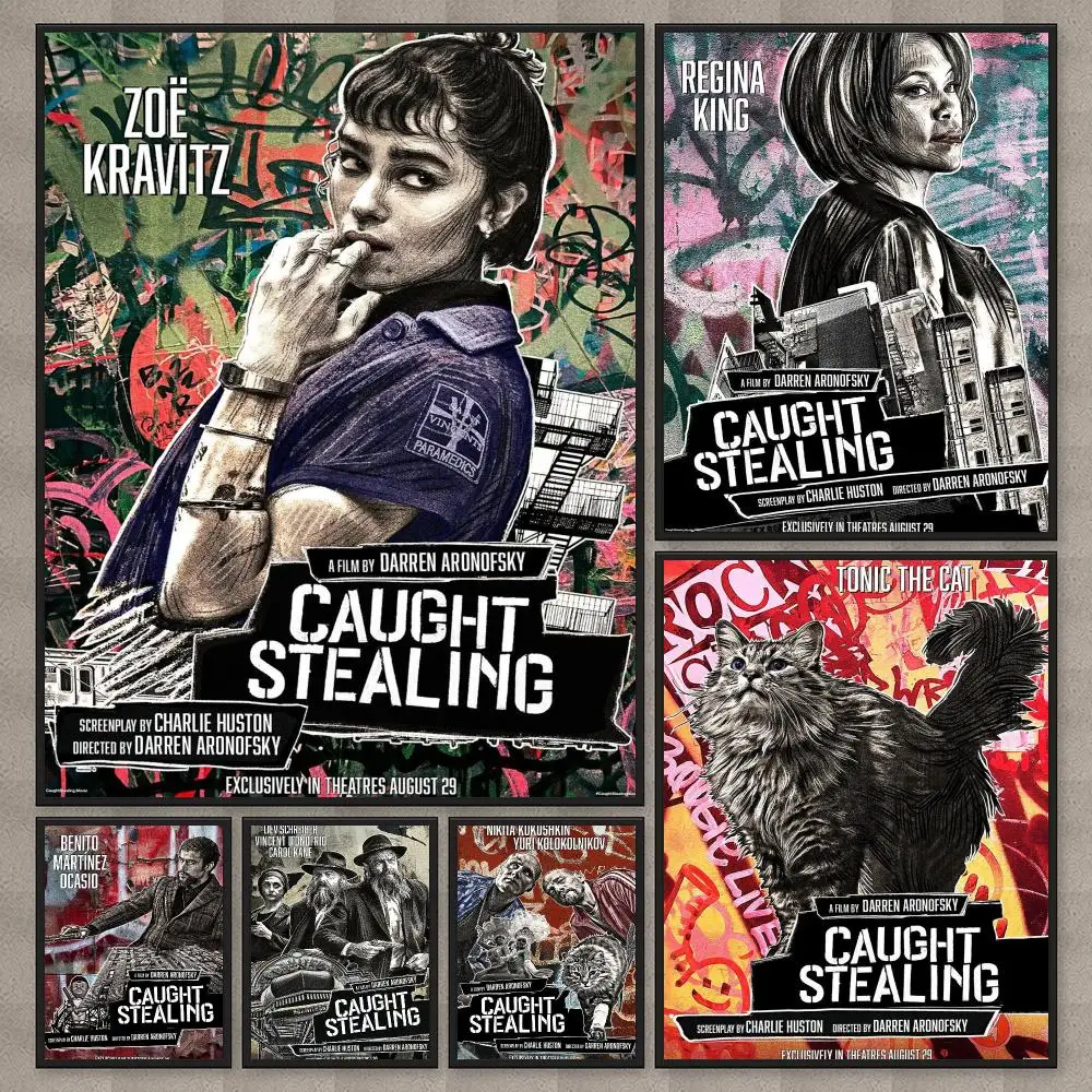 Moive C-Caught Stealing Poster Waterproof Sticky Wall Art Print For Bedroom Living Room Hallway Bar Home Decor