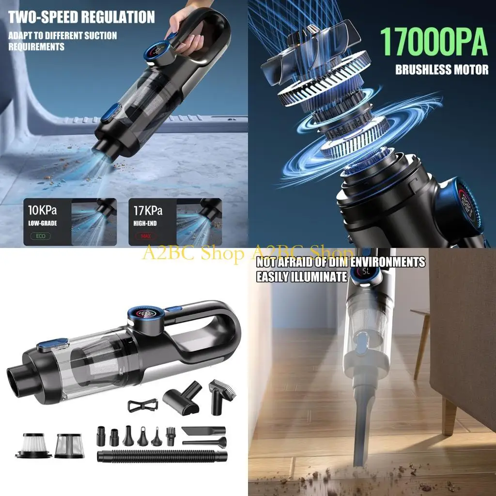 

A2BC Cordless Car Vacuum Cleaner Multifunctional 11000PA Suction And Blowing Cleaner