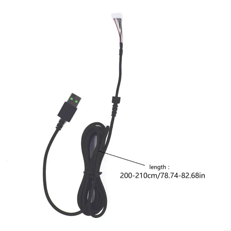 Y4ue para Gaming Computer Ratón Piezas repuesto cable USB Cable ratón trenzado Durable Nylon