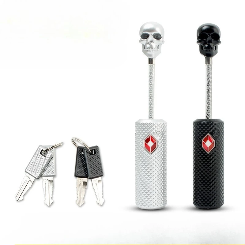 

Skull Head Tsa Customs Code Lock For Travel Luggage Password Combination Padlock With Key Suitcase Backpack Steel Cable Lock