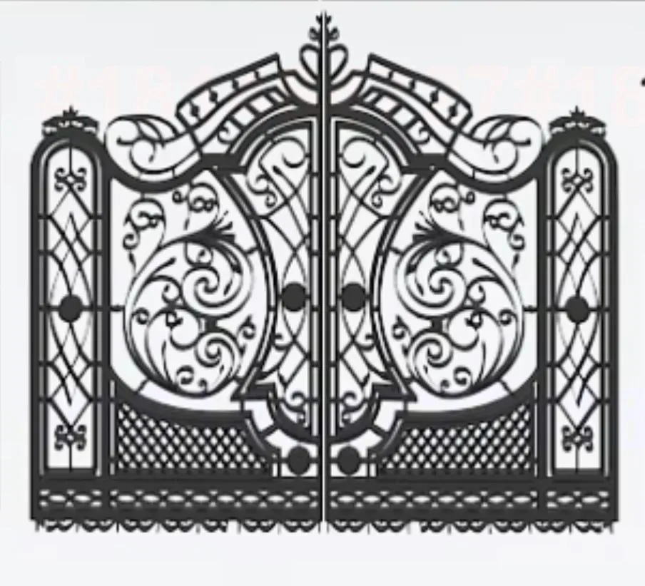Wholesale Home Villa Steel Metal Driveway Gate Wrought Iron Gates Design