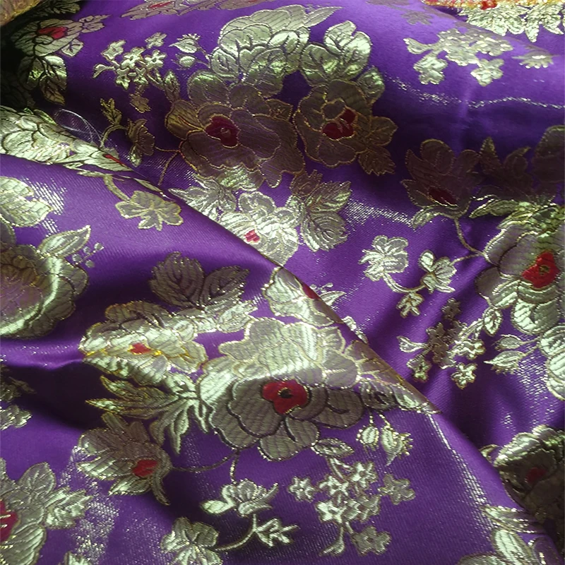 High quality damask satin brocade jacquard fabric costume upholstery furniture curtain clothing material