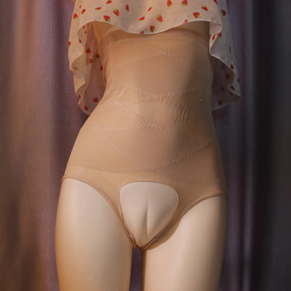 

Sexy Men Sissy Panties High Waist Shaping Briefs Transgender Crossdressing Underwear Mesh Ultra-thin Transparent Lingerie