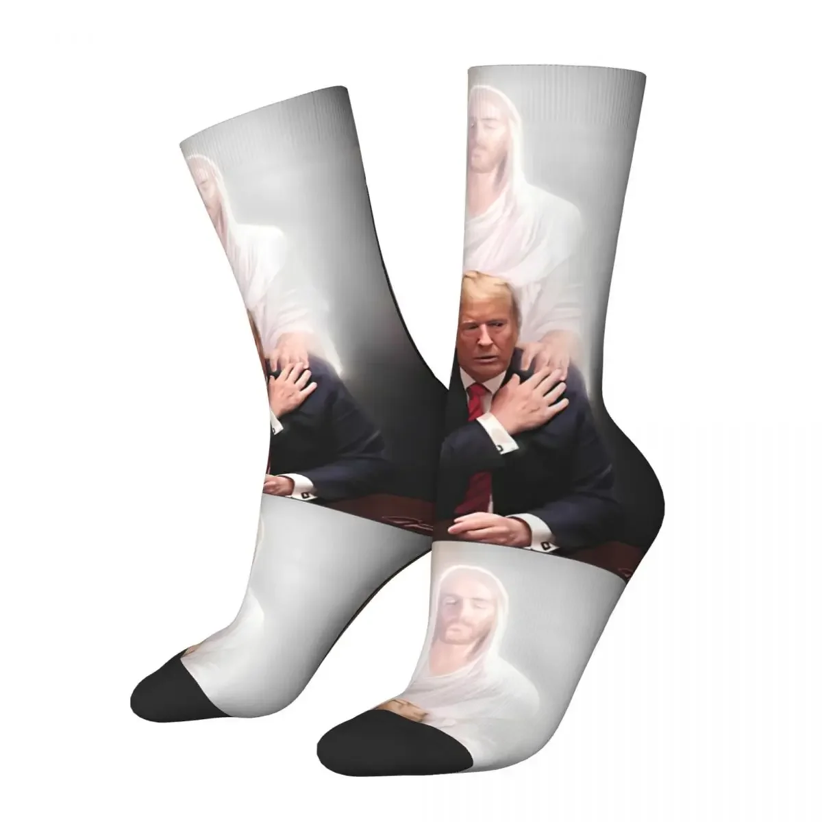 Donald Trump Socks Guide Me Fashion Stockings Men High Quality Outdoor Socks Autumn Printed Non Skid Socks