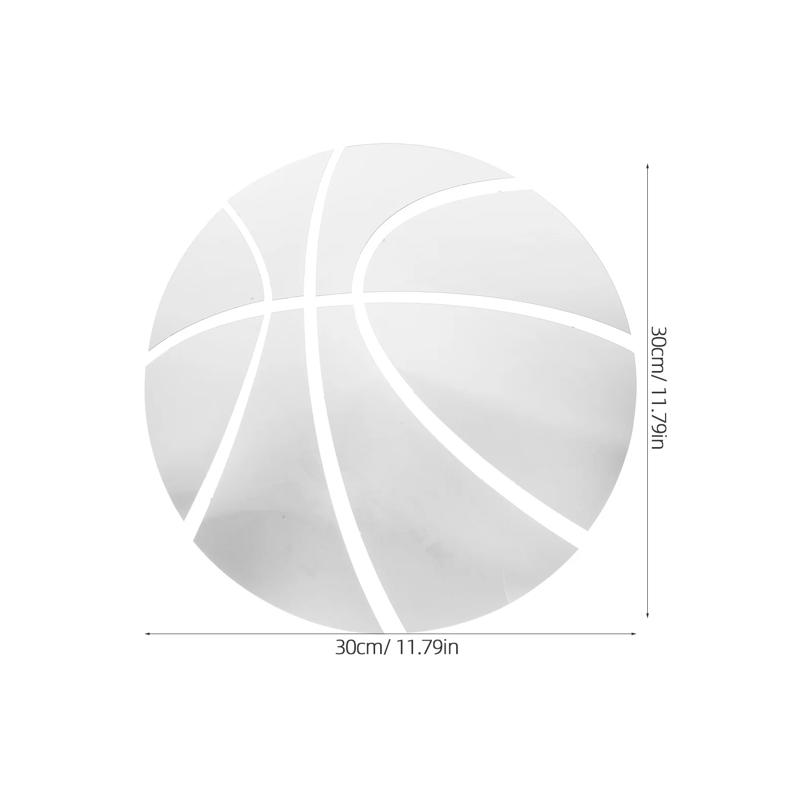 Adesivo de espelho acrílico com tema esportivo, decalque de parede fácil de remover sem resíduos pegajosos, adesivo de espelho acrílico, espelhos de parede esportivos