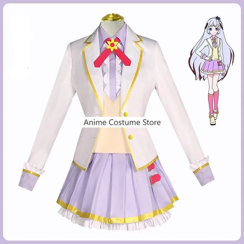 Anime Aikatsu STARS！Eruza Forute Futaba Aria Kizaki Rei Hanazono Kirara Cosplay Costume Venus Ark JK Uniforms Woman Kawaii Suit