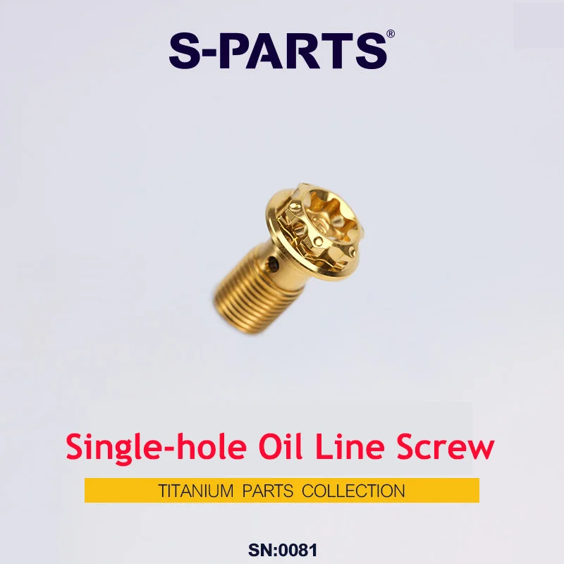 1/2/5Pcs Titanium Single Port Banjo Bolt M10 P1.0 P1.25 Brake Line Fittings Adapter Metric Thread Motorcycle Brake Cylinder Part