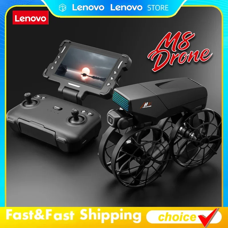 

Lenovo M8 8K RC Foldable Drone with Screen Brushless Motor Profesional HD Dual Camera WIFI Obstacle Avoidance Quadcopter Toy