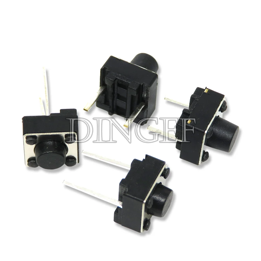 50szt Środkowe 2 piny 6X6x5mm 2PIN dip TACT przełącznik przyciskowy Mikroklucz przełączniki dotykowe 6x6x5 6*6*5MM Light touch — zdjęcie 2