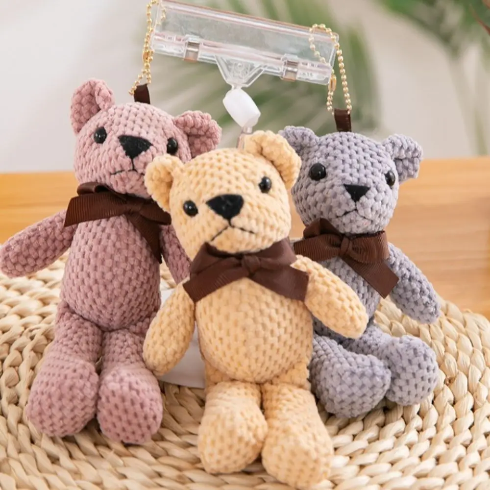 Soft Stuffed Pineapple Bear Plush Toys Mini Bear Dolls Toy Small Gift for Party Wedding Keychain Bag Pendant Toy Gift