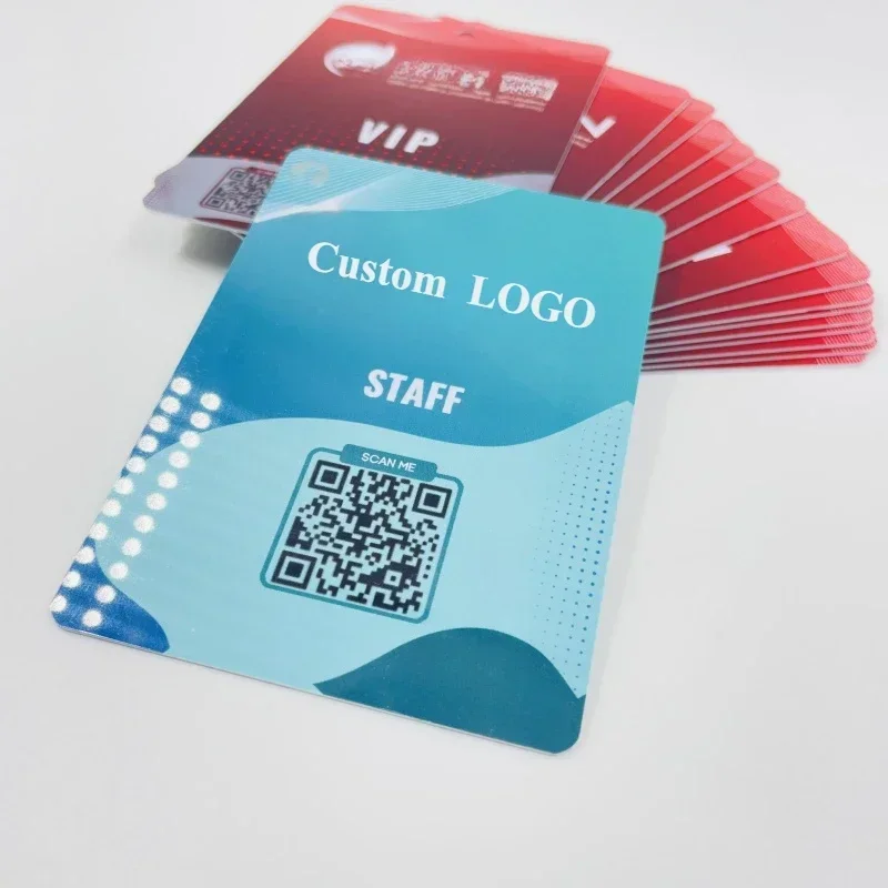 20PCS 0.76mm Thickness Personalized Staff ID Card Student Cards  Hard PVC Business Cards Custom Logo Printing