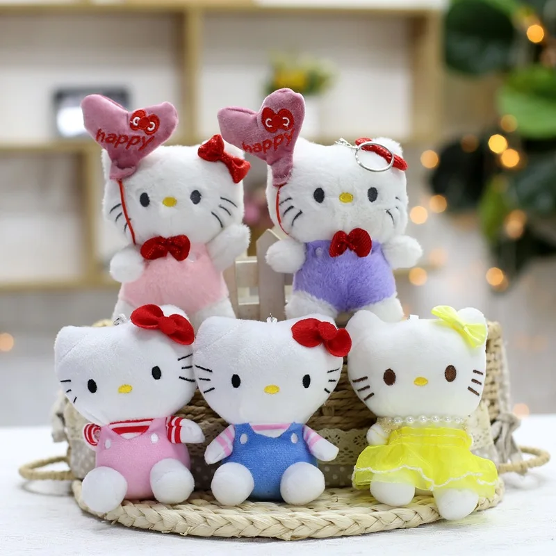 

Cute Small Kitten Charm, Plush Toy, Figurine, Hello Kitty Cat Doll, Bag Ornament, Keychain, Small Gift