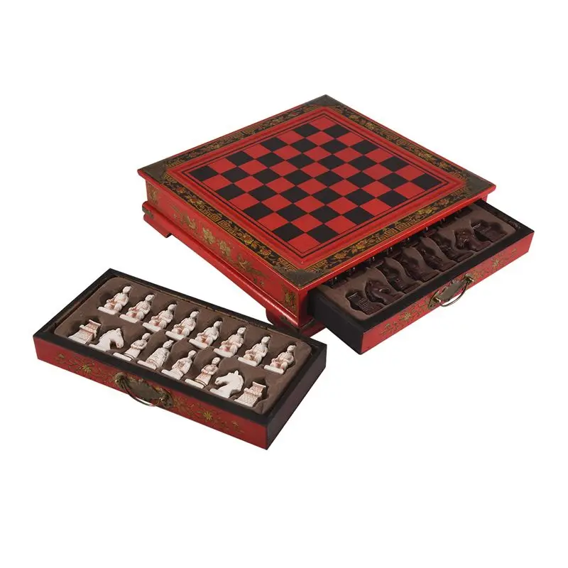 [cilae-17r]-juego-de-ajedrez-de-madera-retro-chino-con-guerreros-de-terracota-piezas-de-ajedrez-de-madera-tallada-antigua-resina-regalo-premium-para-navidad-y-cumpleanos