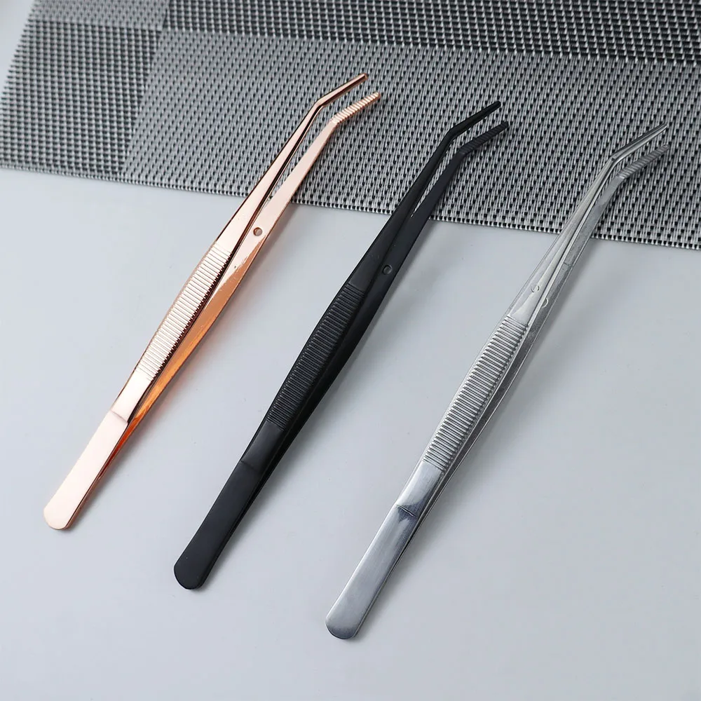 Curved Serrated Stainless Steel Tweezers, Suitable for Face and Craft - Sewing Machines and DIY Multi-Purpose Tweezers Medical C