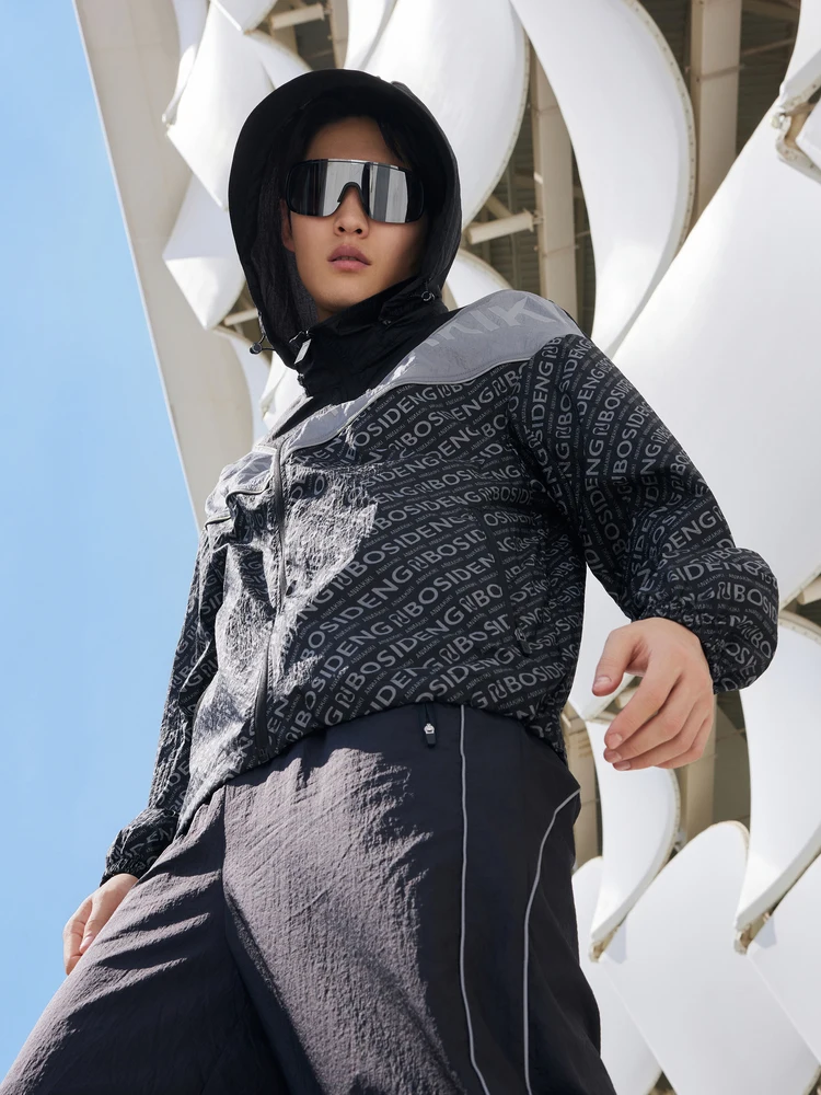 سترة رجالية كاجوال متوسطة الطول من بوسيدينغ، أزياء صيفية بأسلوب حضري، حماية من الشمس، أكمام طويلة، قبعة قابلة للإزالة، أكمام ...