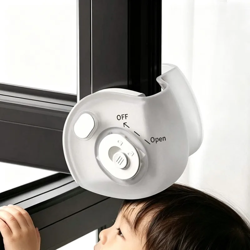 B08B-Aluminum For Broken-Bridge Window Frame Corner Guard, No-Drill Right-Angle Anti-Collision Safety Bumper