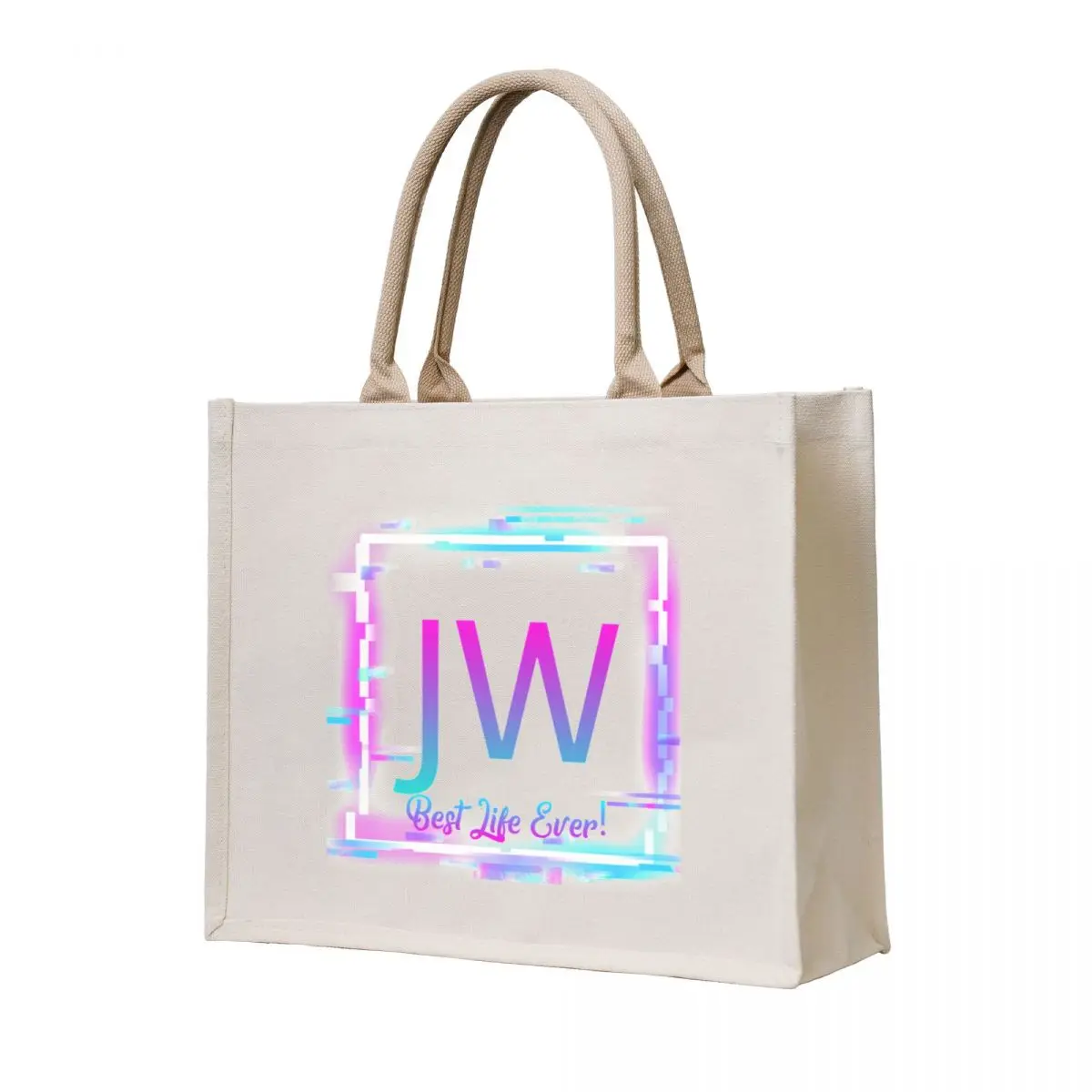 

JW Best Life Ever! Tote Bag Canvas stote bag shopper bags for women personalized tote bag