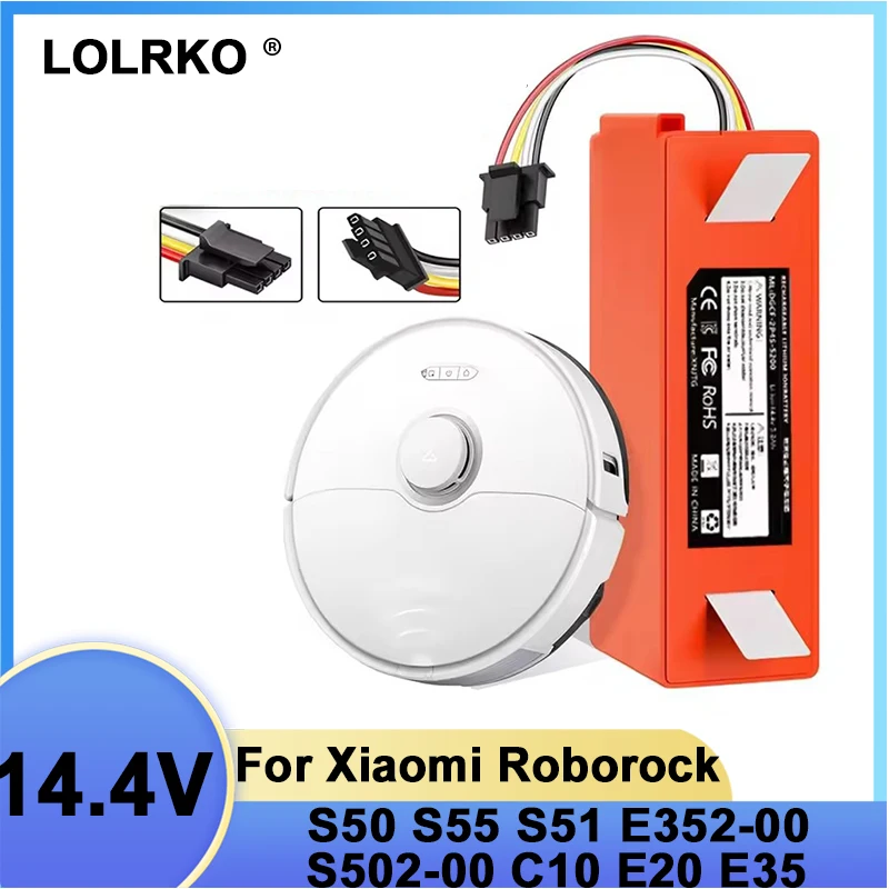 14.4V 6500mAh li-ion Battery Vacuum Cleaner accessories for xiaomi mi SDJQR01RR SDJQR02RR SDJQR03RRE35 Xiaowa C10 E20 E35 Robot