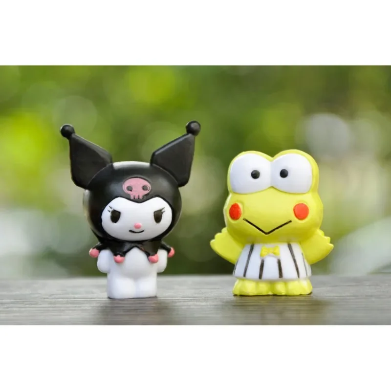 Figurka Sanrio Cinnamoroll Kuromi melodia Hello Kitty Mini zabawki lalki ozdoba dla dzieci prezenty urodzinowe narzędzie do dekoracji ciast