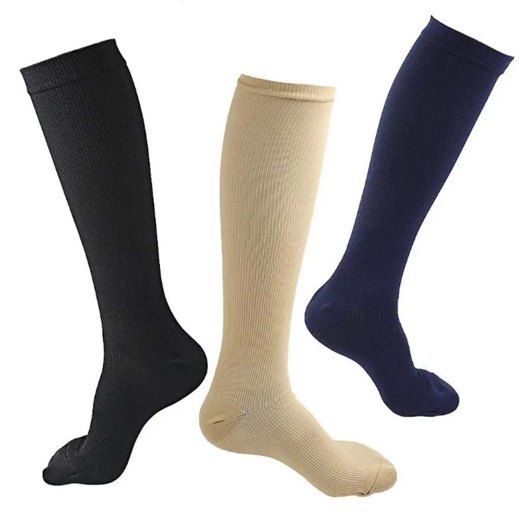 Nylon Knee Compression Socks Lightweight Circulation Leggings for Daily Wear