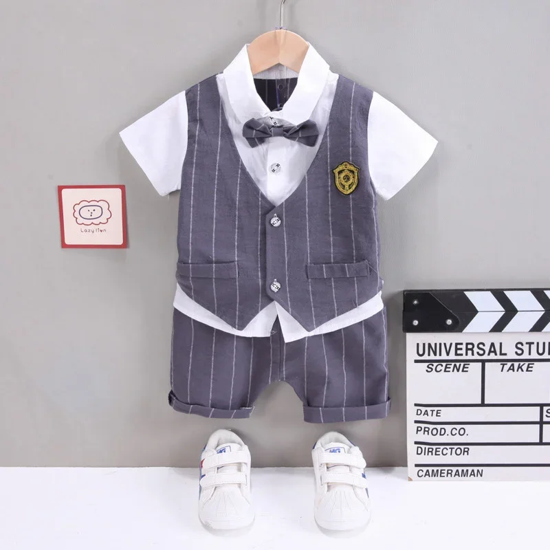 

New Summer Baby Boys Clothes Suits Children Casual Cotton Shirt Shorts 2Pcs/Sets Toddler Fashion Costume Infant Kids Tracksuits