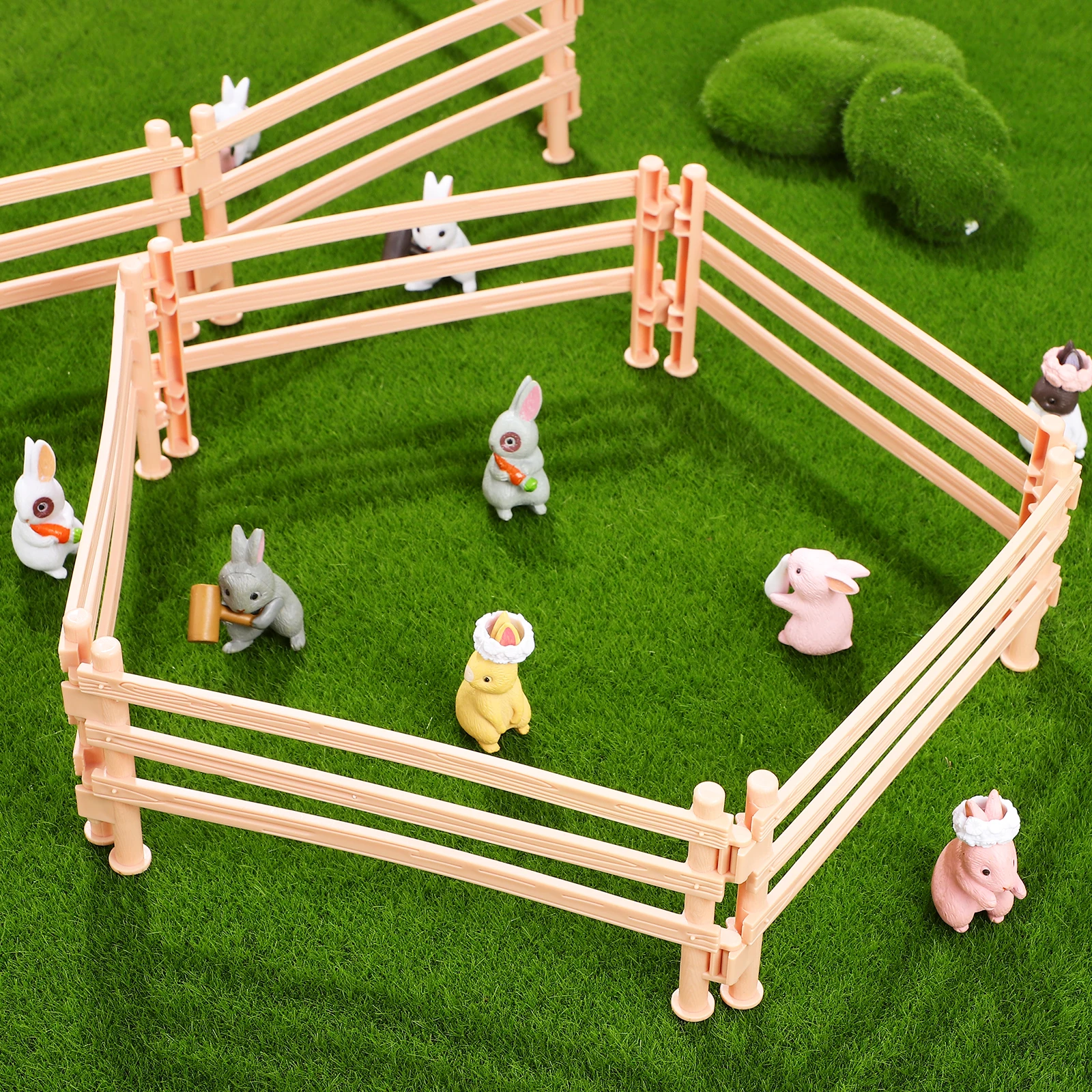 

50 pcs Farm For Toddler Kids Playpen Building Set Fencing Panels Accessories Farm Fence Barn Fence Corral Fences Hand