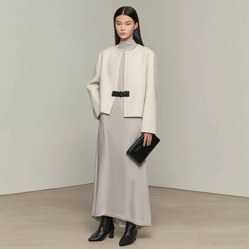 

Casual Winter Jacket Autumn Clothes No Collar No Decoration Style Loose Women's Topwear