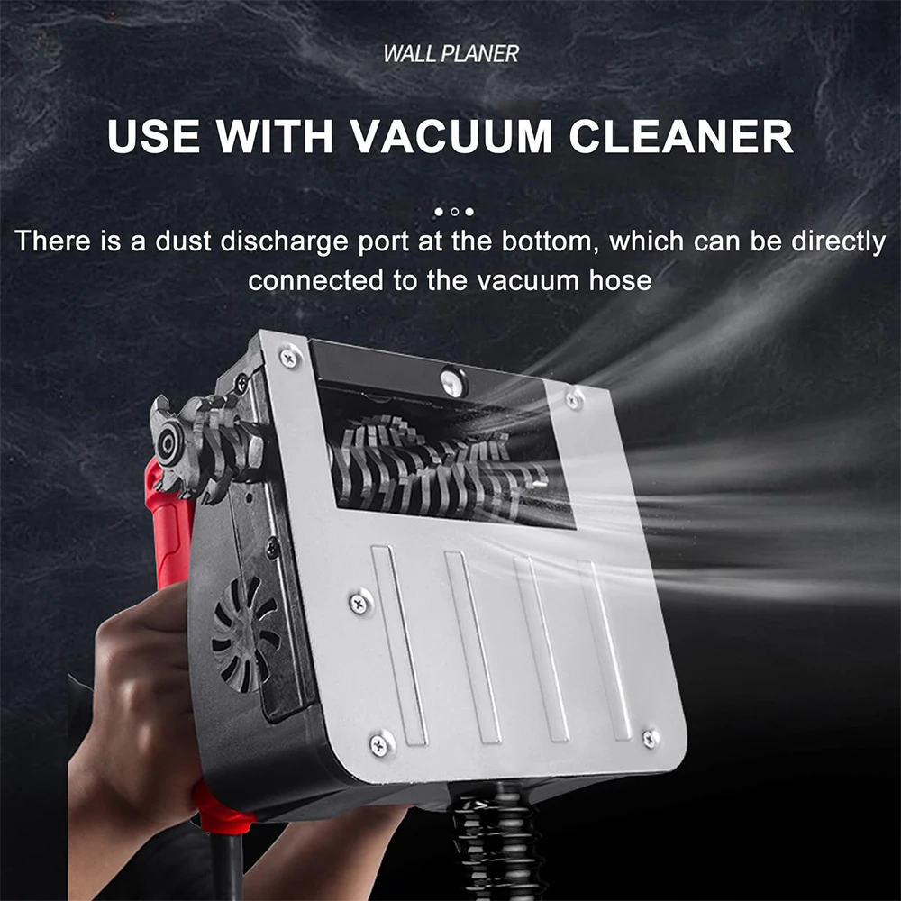Degreat 1200W Elektrischer Wandhobel, Handgeführter Wandabzieher, Wandspachtelmaschine für Tapeten, Farbe, Spachtelmasse, 90 °   Kein toter Winkel