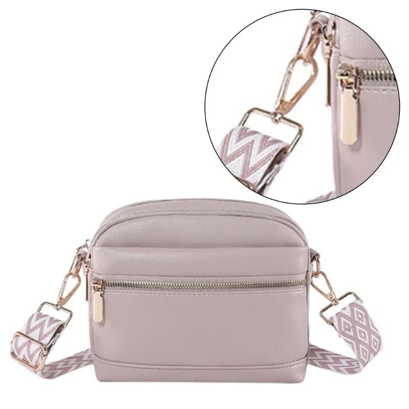 E74B 2024 Bag Grote Capaciteit Brede Band Schoudertassen Zachte Crossbody Tas voor Meisje Dames PU Tas