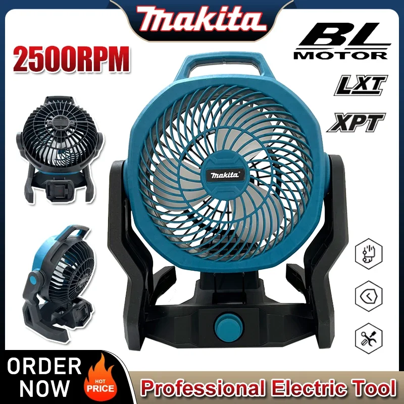 

Беспроводной настольный вентилятор Makita, портативный вентилятор для кемпинга, 21 В, многоцелевой настольный напольный вентилятор с регулируемой головкой, 3 скорости, питание