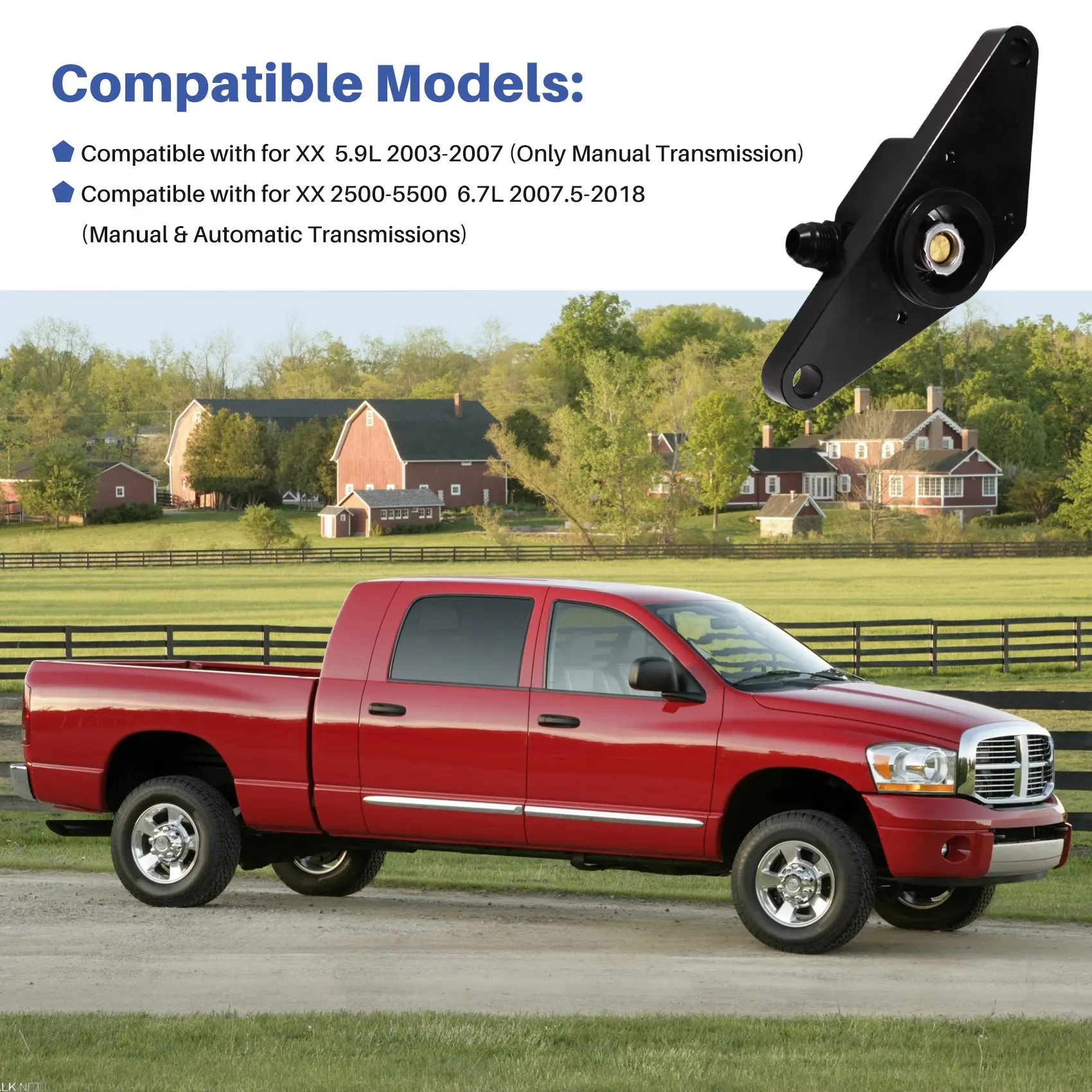 

Coolant Bypass Kit Engine Coolant Hose Fordodge Ram 2500-5500 Coolant Bypass Kit Fordodge Forcummins 6.7L