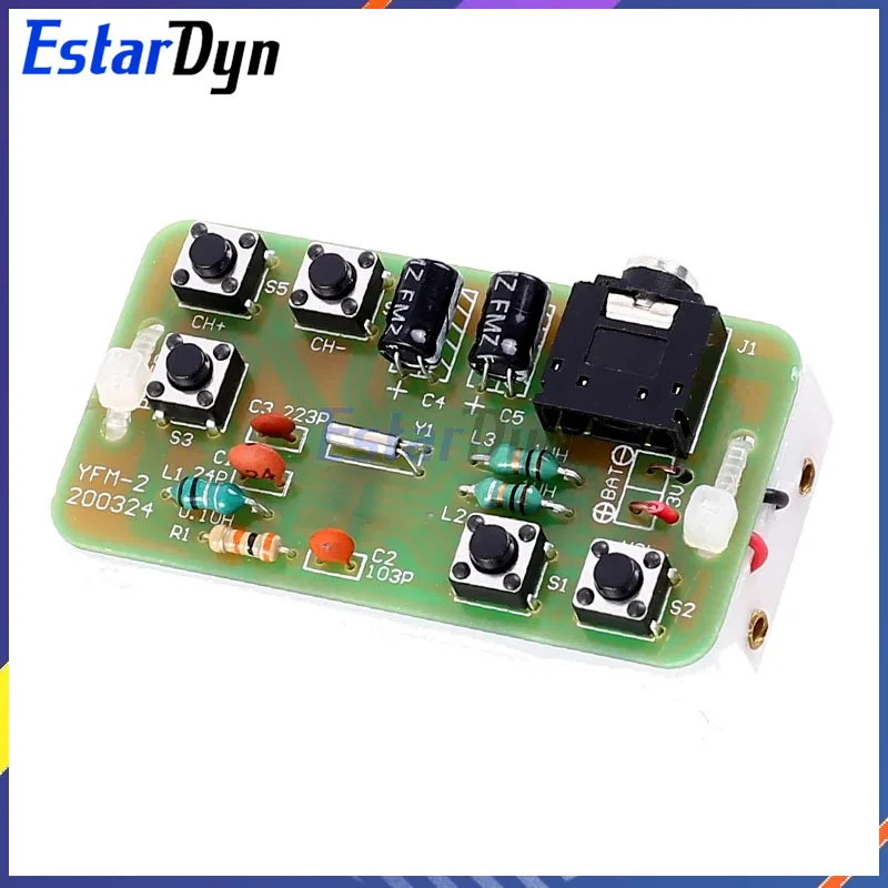 Estardyn 76-108MHz FM Stereo Radio DIY Kit Wireless FM Receiver Frequency Modulation Electronics Soldering Practice Project image 3