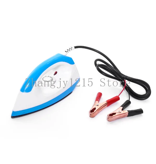 12v Clothes Iron Dc Electric Spray Iron for Clothes Powered with Battery 12v Plug Crocodile Clip