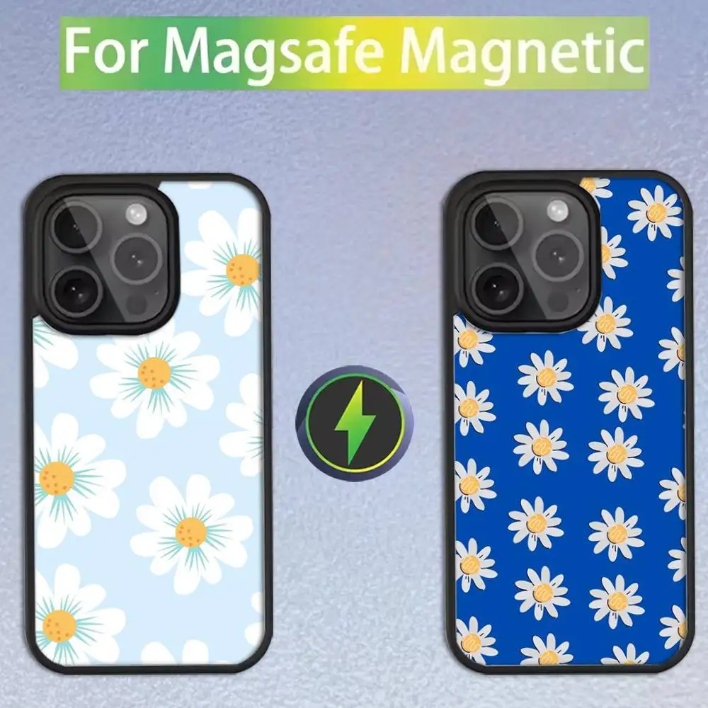 

Cover Cartoon Flower Phone Case For iPhone 17,16,15,14,13,12,11,Pro,Max,Plus,Mini,SE Magsafe Magnetic Wireless Charging