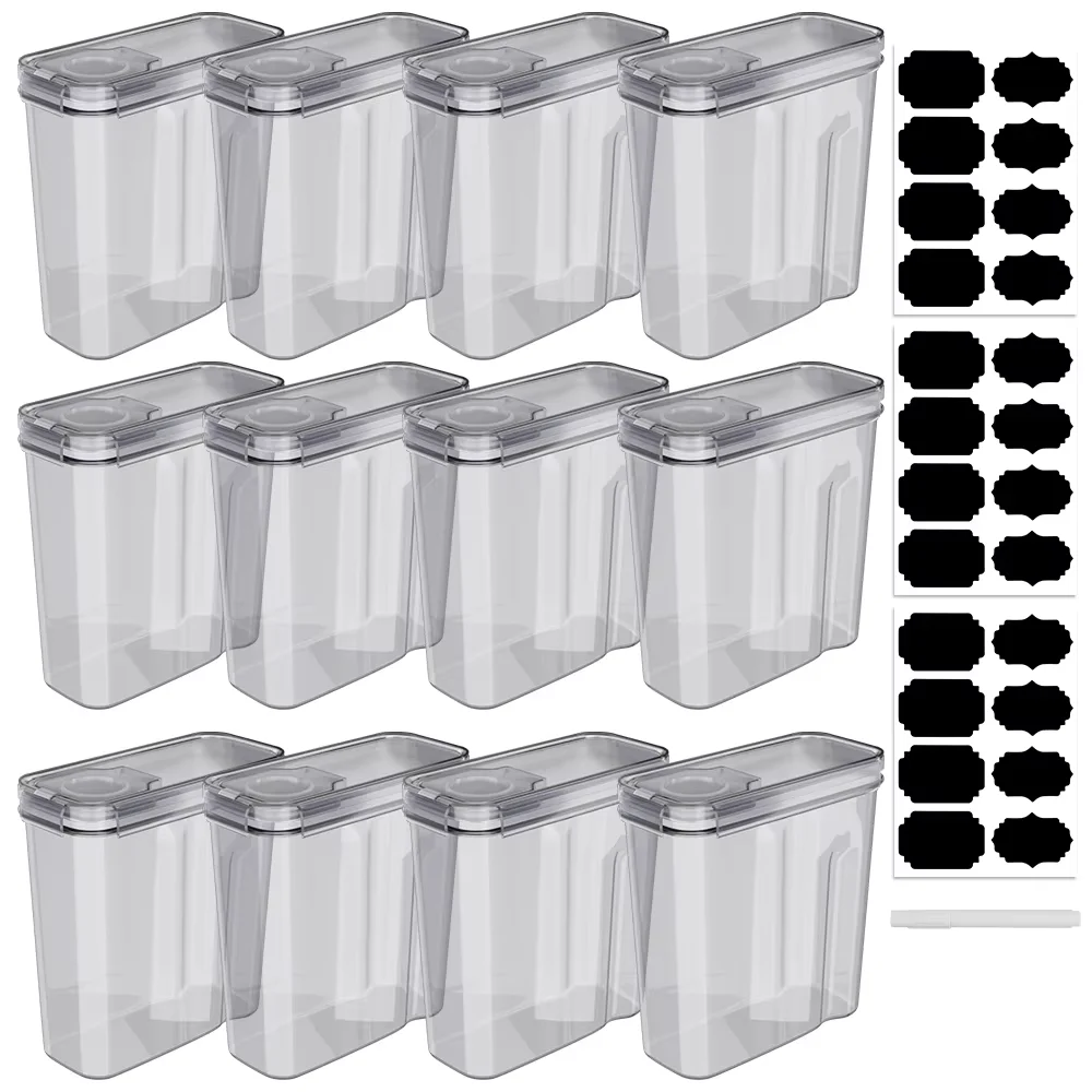 4/8/12 Stück Luftdichte Lebensmittelbehälter mit Deckel Aufbewahrungsgläser Müsli-Spender Küchenorganizer Transparenter Versiegelter Behälter