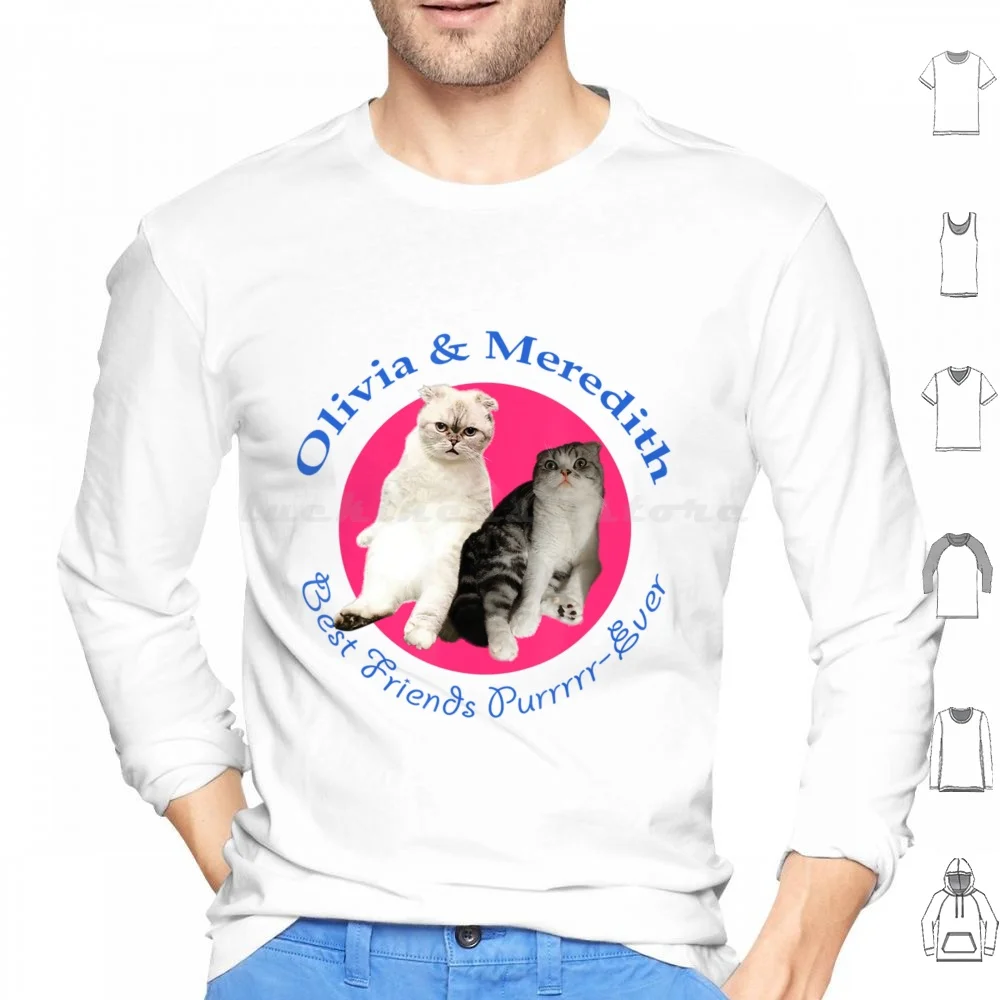 Olivia Meredith-Best Friends Purrrr-Ever Hoodie cotton Long Sleeve Olivia Meredith Best Friends Purrrr Ever Olivia Meredith