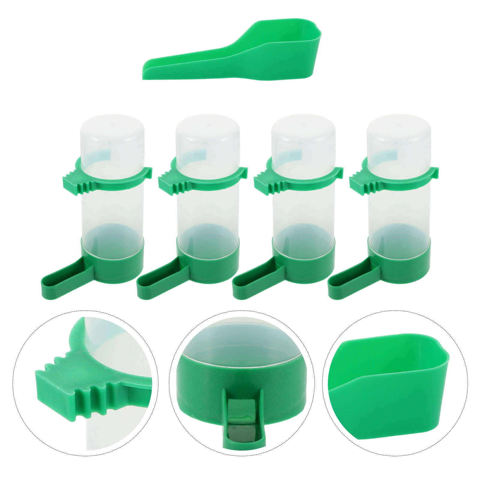 

1 Set Automatic Bird Water Feeder For Cage Plastic Splashproof Design Easy Install Healthy Hydration For Parakeet Cockatiel