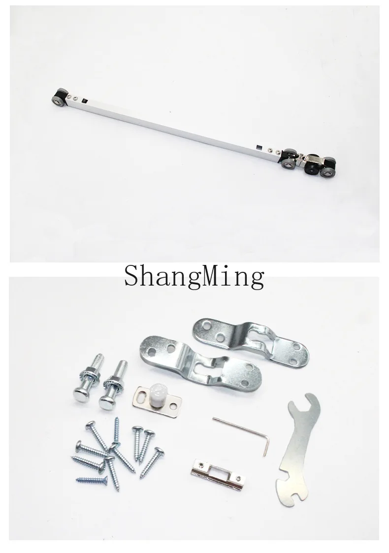 DSA hidden pocket door slide rail sliding sliding sliding door crane rail full set of pulleys double buffer hardware accessories