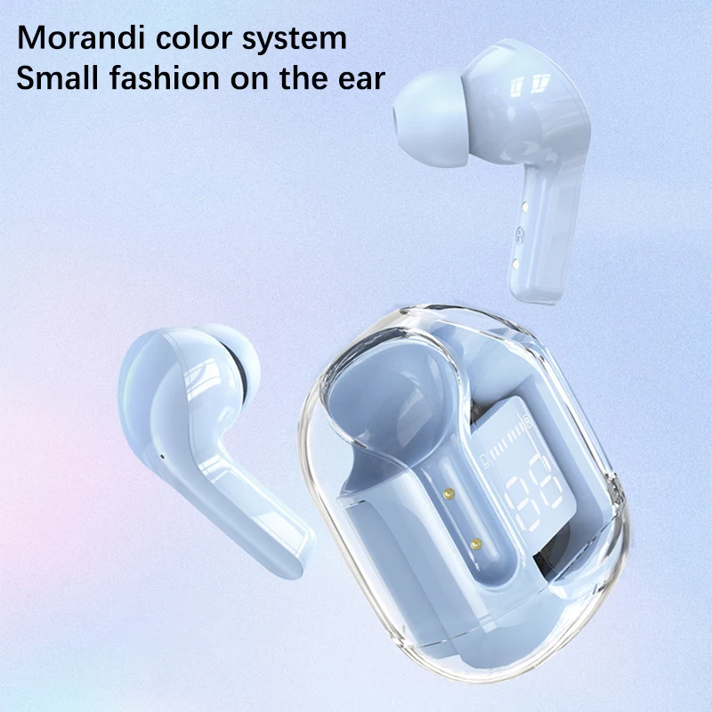 CY-T2 TWS Mini Earbuds com Display Digital LED Power, Headset sem fio, Som Estéreo, Compatível com Bluetooth 5.3, Música, Jogos, Esportes