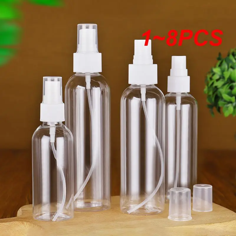 1~8PCS 20ML 60ML 80ML 150ML 200ML Clear Mini plastic Bottle Empty Cosmetics Bottle Sample Test Tube Thin plastic Vials