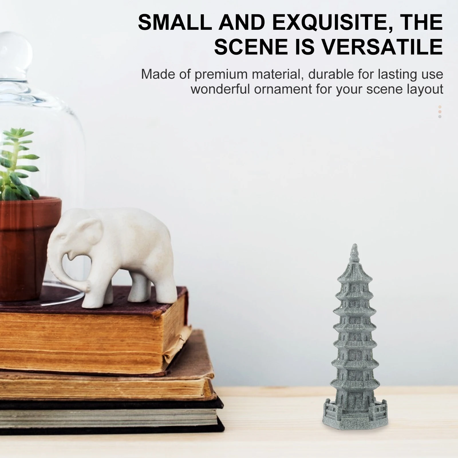 

Simulated Wenchang Tower Pagoda Statue Small Model Outdoor Garden Decor Bonsai L nament Mini Yard Sculpture