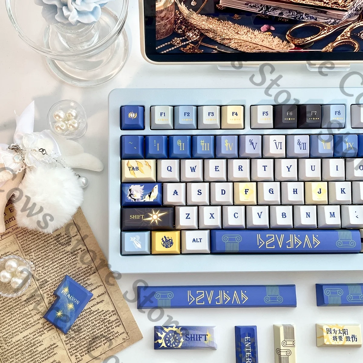 

Anime Honkai: Star Rail Phainon Cosplay Cartoon Mechanical Keyboard Cap Side Engraving Keycap Accessories Keycaps Fans Xmas Gift