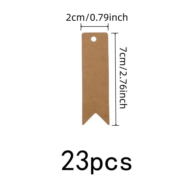 23 pcs Writable Gift Tags Pre-Punched Hanging Hole, designed for Baking Package Tags, Lightweight Paper Card
