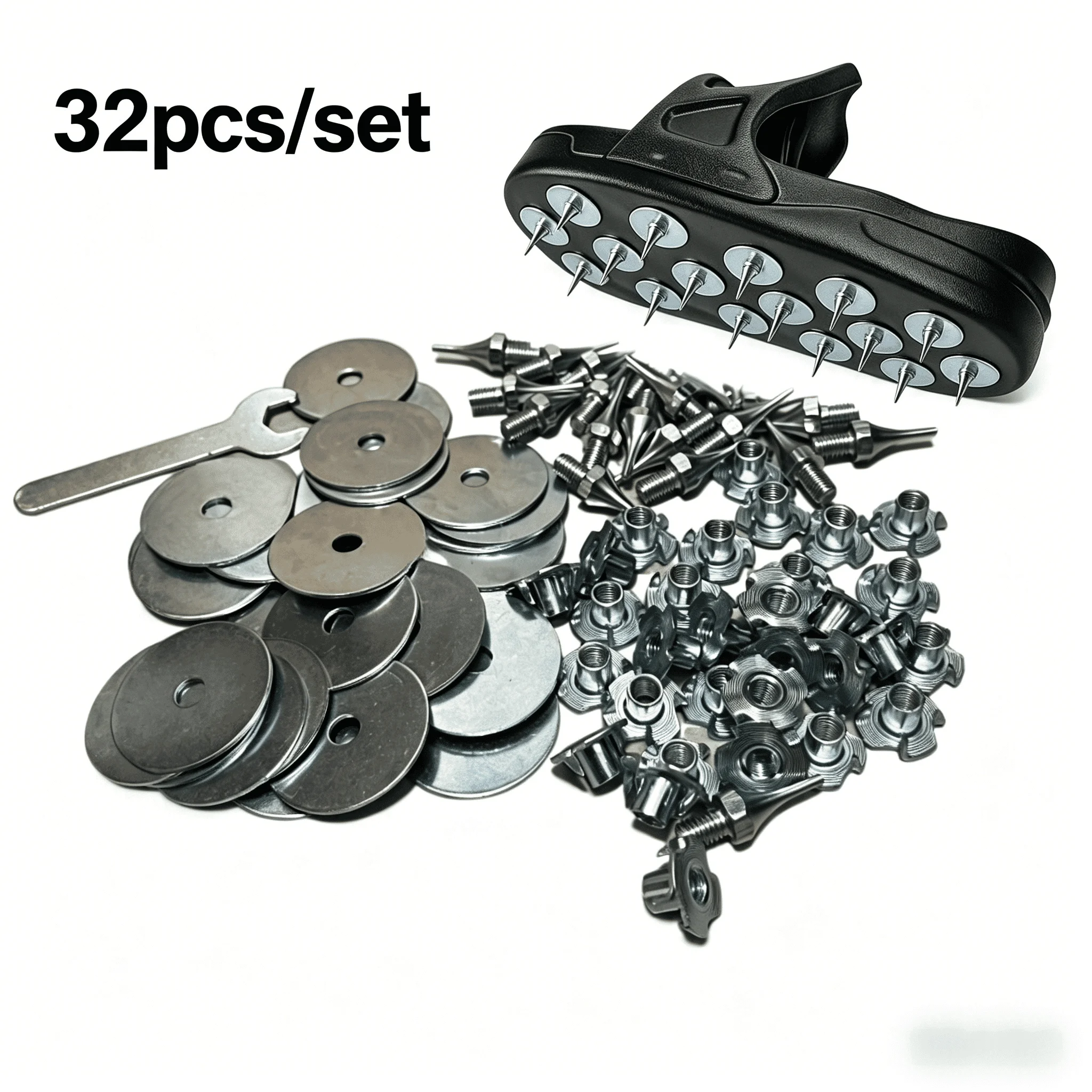 32pcs Spiked Shoe Accessories 20mm Iron Galvanized Nails for Epoxy Floor Coating Paint Self-Leveling Cement, Concrete EVA Shoes