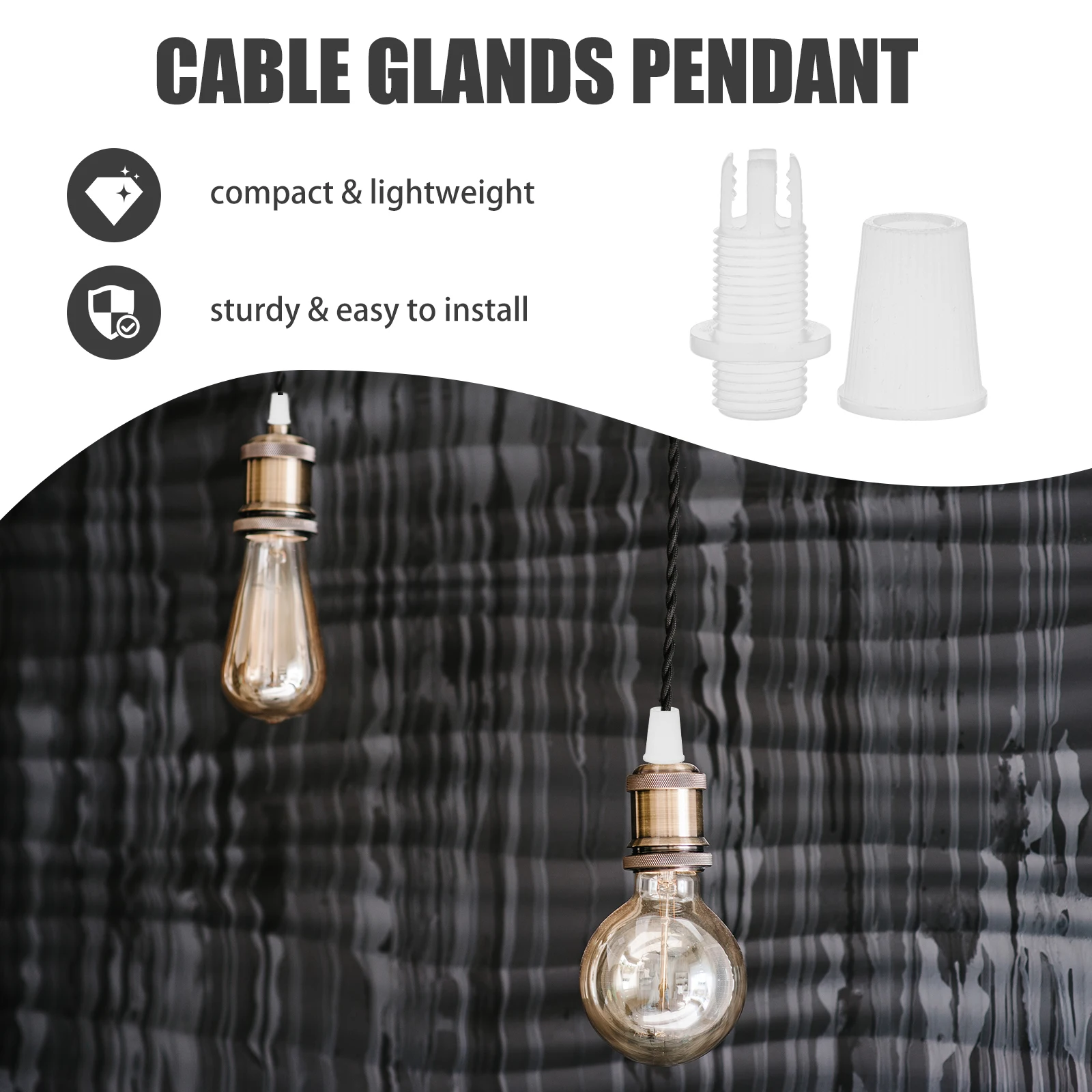 

50pcs Power Cord Strain Relief Connector Pp Cable Grips For Pendant Lights Hanging Lamps Electrical Wire Clamp Outdoor Lighting