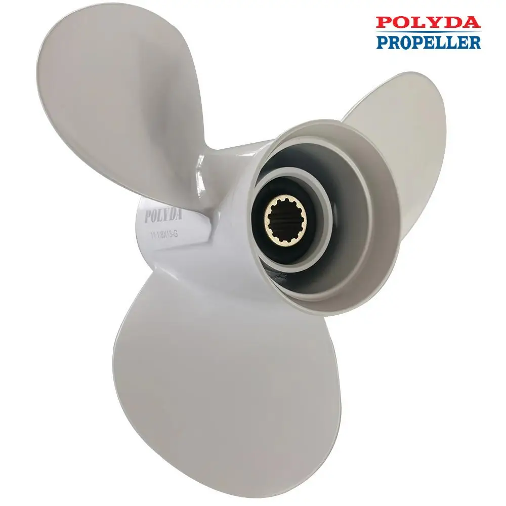 Polyda 25-60HP 10 1/2X13 OUTBOARD ALUMINUM PROPELLER MARINE Boat PROPELLER MATCHED for YAMAHA Outboard Engine