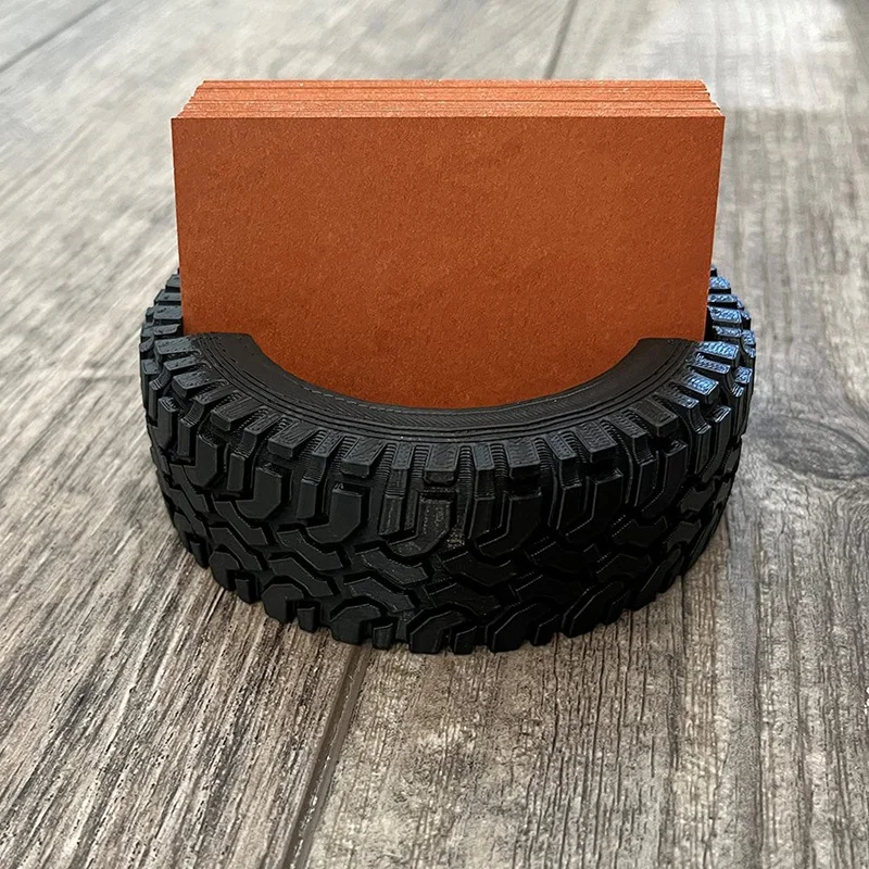 Tire Business Card Holder - Wheel Shop Display Stand Desktop Countertop Business Card Holder