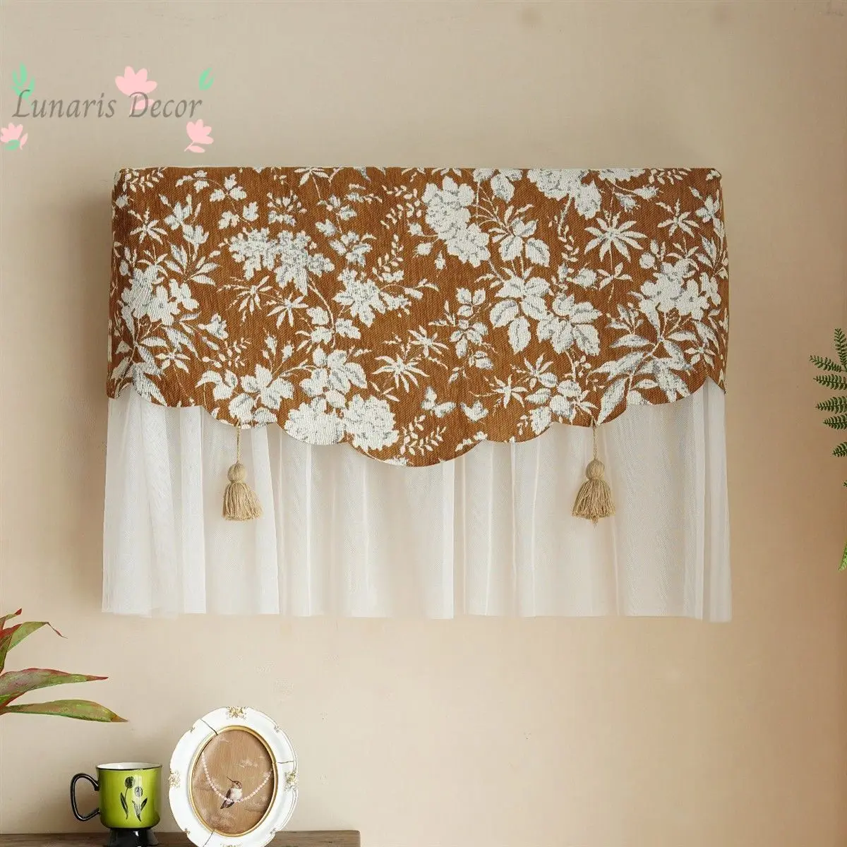 Dust-proof air conditioner cover, caramel amber bedroom hanging universal hanging machine all-inclusive fabric air conditioner