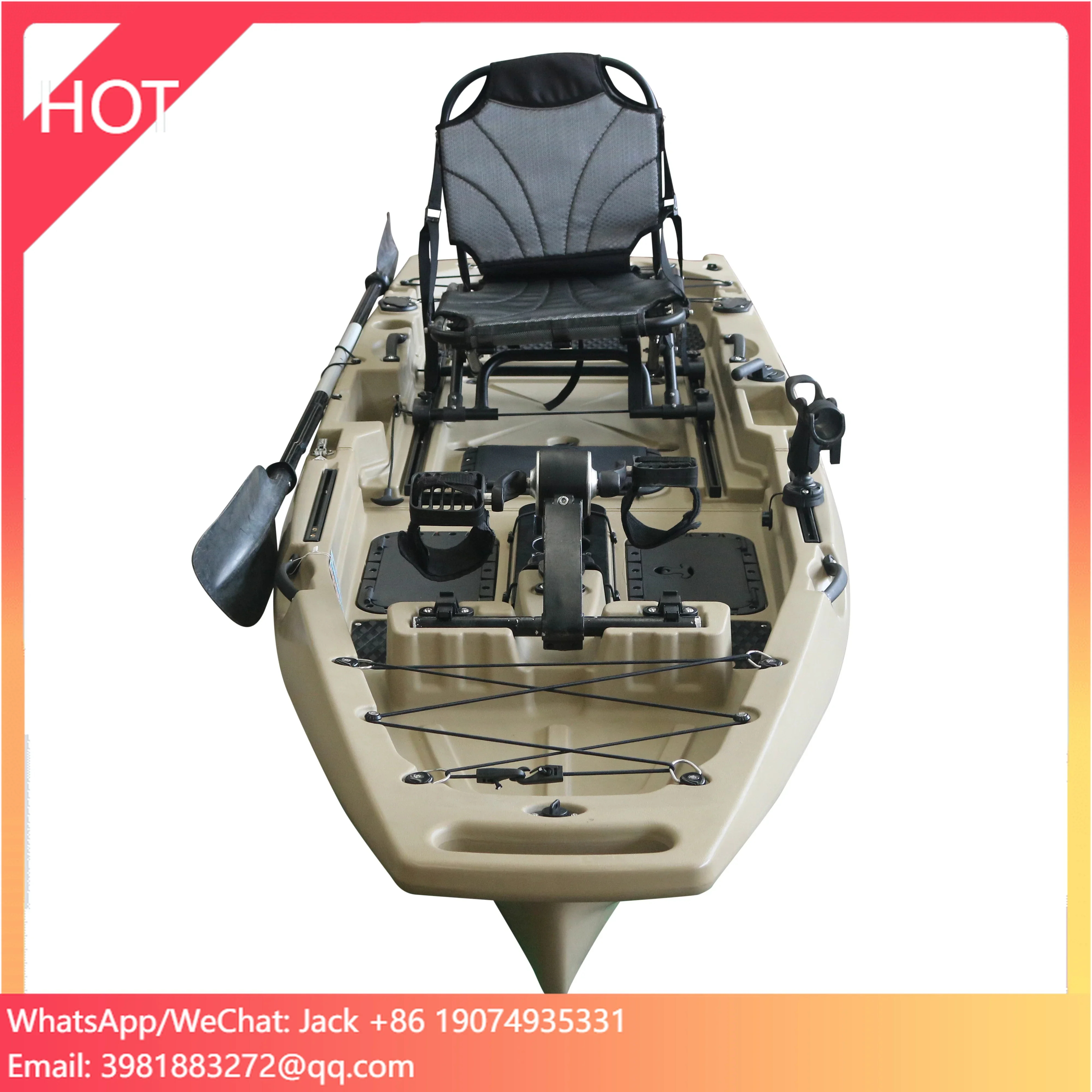 

Vicking 1-Person Modular Detachable Pedal Kayak Sit-On-Top HDPE/PE Hard Plastic Fishing Kayak Ocean Waters Lakes Rivers Touring